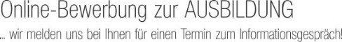 Headline Online-Bewerbung zur Ausbildung